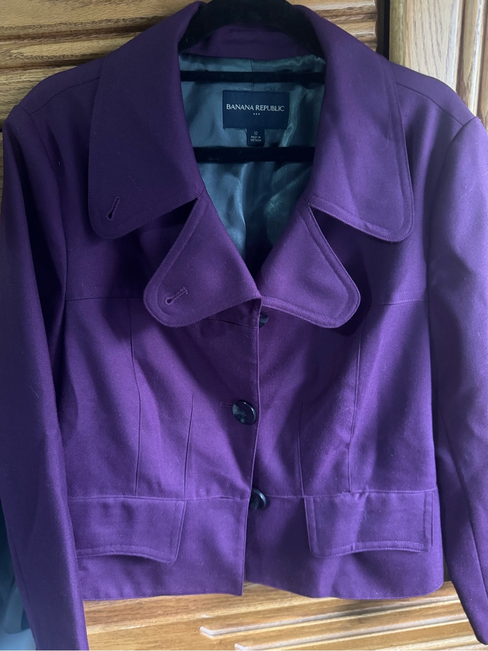 Banana Republic Deep Purple Women's Tailored Blazer